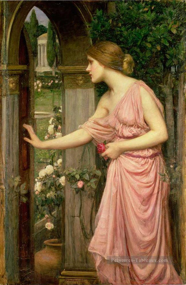 Psyché entrant dans le jardin de Cupids Grec John William Waterhouse Peintures à l'huile